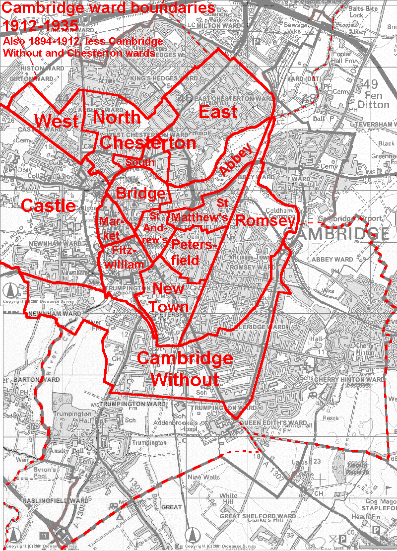 wards map 1912-1935